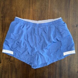 The North Face Women’s Pull On Athletic Shorts with Brief Liner Blue Silver L